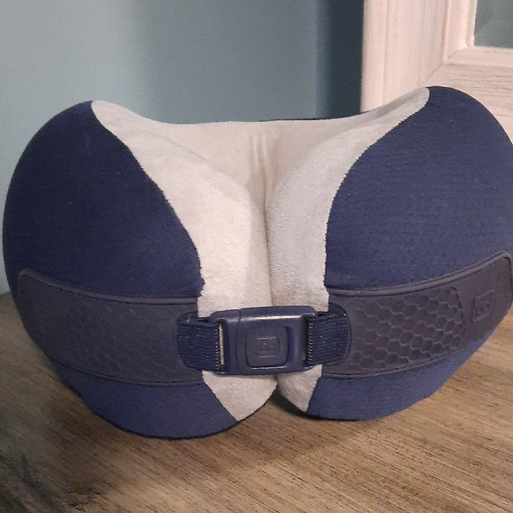 Blue and Gray Travel Neck Pillow